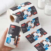 Etiqueta Adhesiva Holográfica Personalizada con Logotipo, Etiqueta Duradera para Botellas de Cosméticos, Etiqueta para Jabón Líquido para Manos, Etiqueta para Jabón Diario