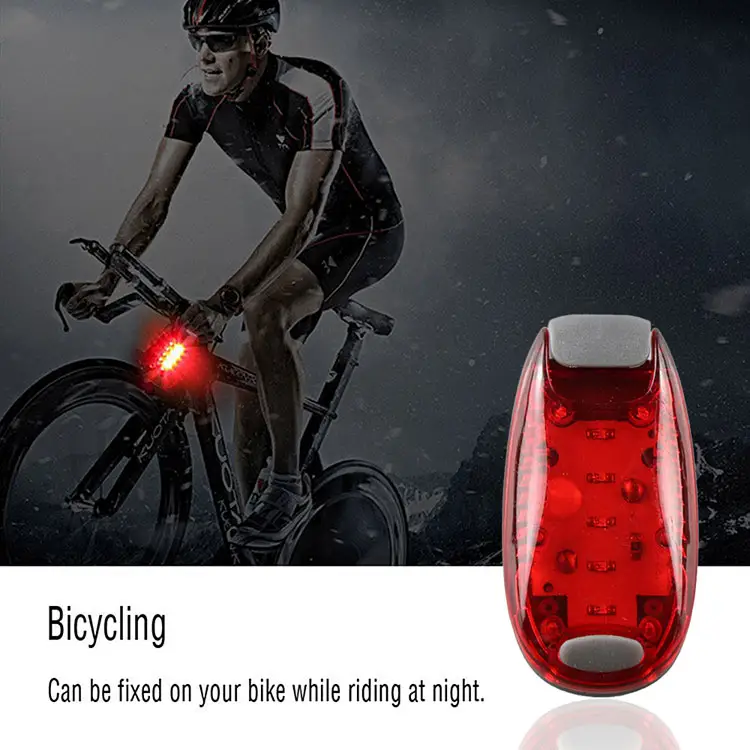 LED Bicycle Tail Light Running Clip Bag USB Light Waterproof Outdoor Sports Li Battery Rechargeable Road bicycle light
