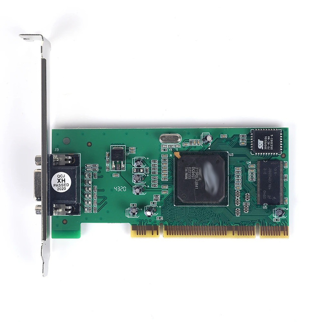Desktop computer PCI built-in graphics card ATI Rage XL 8MB VGA connected monitor video signal card