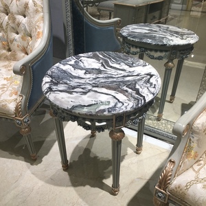 Bàn Cà Phê Đầu Cổ Bằng Gỗ Cẩm Thạch Chạm Khắc Góc Cho Ghế Sofa Bàn Góc - Product Image 2