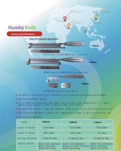 Cuchillo de injerto de piel Humby LTSB15A/B/C, dermatomo manual de acero inoxidable para extracción de piel - Product Image 6