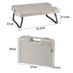 户外折叠野餐桌支持便携式可折叠可调节迷你桌套用于膝上存储整理箱家庭办公桌