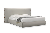 Lit double en cuir simple et moderne, lit tendance