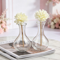 Vase à fleurs moderne en verre cristal transparent, en borosilicate de haute qualité, écologique, pour présentation florale hydroponique sur table, pour la maison