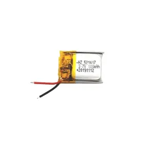 뜨거운 판매 521417 lipo 배터리 3.7v 100mah 운동 이어폰 배터리