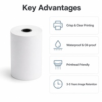 Papier thermique premium résistant à l'eau pour terminal de point de vente 80x80mm