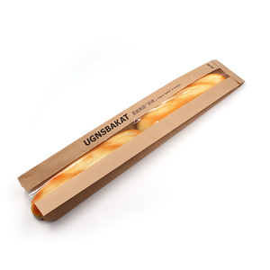 Personalizzato eco-friendly riciclato di vendita al dettaglio di imballaggio prodotti da forno francese baguette kraft sacchetto <span class=keywords><strong>del</strong></span> <span class=keywords><strong>pane</strong></span> di carta con finestra - Product Image 6