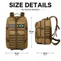 Sac à dos tactique en nylon durable et imperméable, avec cadre externe, pour course à pied, randonnée, style habillé, léger, résistant à l'usure, grande capacité