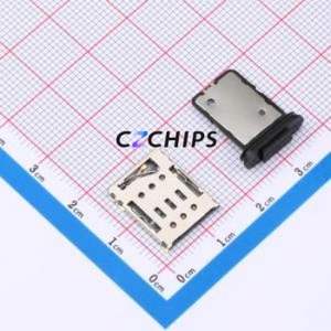 SMN-329-ARP7 SIM Card Connector SMD Connector Plug-In Type Nano SIM Card Card Holder With Card Detection - Product Image 1