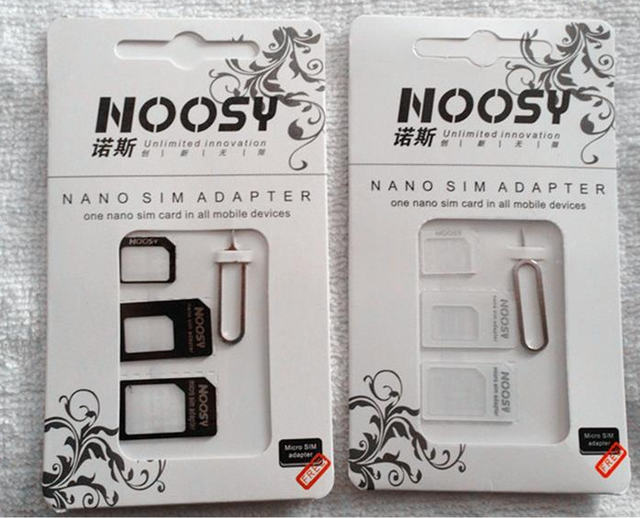 4 in 1 SIM Card Adapter Kit, Nano/Micro to Standard SIM Converter with Free SIM Eject Pin for All Smartphones & Tablets