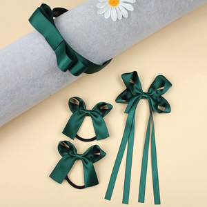 Großhandel Back-to-School Satin-Haarschleifen-Set Einfarbige Satin-Haarschleifen-<span class=keywords><strong>Clips</strong></span> für Schuluniformen Niedliche Schleifen-Haargummis für Schüler - Product Image 2
