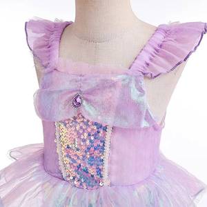 Nuevo Vestido de Cola de Pez para Niñas, Disfraz de Princesa para Fiesta de Halloween, Vestido de Sirena con Lentejuelas para Niñas - Product Image 4