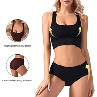 Arabella-Soutien-gorge de tous les jours pour femmes, culotte taille basse, bikini, ensemble en usine, sans couture, tricoté, teint uni, 2025