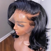 Perruque Lace Front Transparente 13x4 en Cheveux Synthétiques avec Fil Haute Température, Sans Colle, Résistante à la Chaleur, Ligne de Cheveux Naturelle