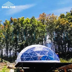 アルミニウム構造のPVC透明測地線プレハブドームハウス - Product Image 3