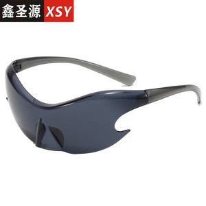 Xsy Sports Sunglasses Pc Lens Uv400 Protection <b>Black</b> <b>Frame</b> For Cycling Outdoor Use - Product Image 1