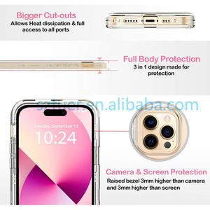 Pour iPhone 16 étui robuste trois couches clair armure défenseur robuste housse <span class=keywords><strong>de</strong></span> téléphone pour iPhone 11 12 13 14 15 Plus 16 Pro Max - Product Image 4
