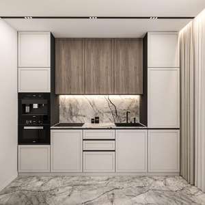 Cuisine moderne sur mesure, îlot central, armoires de cuisine, plan de travail en quartz, décoration, cuisine de luxe sur mesure - Product Image 4