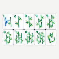 Nouvel ensemble de mahjong américain de luxe moderne bleu origami à 5 étages, 160 pièces, tuiles en acrylique gravées, jeux d'intérieur pour adultes