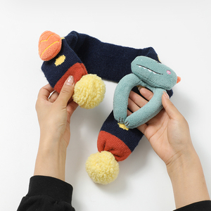 Dễ Thương Ngoài Trời Trẻ Em Mùa Đông Beanie Khăn Tai Bảo Vệ Trẻ Em Mềm Mại Ấm Áp Dệt Kim Mũ Thiết Lập - Product Image 6