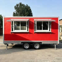 Cuisine mobile entièrement équipée en acier inoxydable 5m/16,4ft pour Food Truck, Événements, Restauration, Café, Confiserie, Snacks, Hot-dogs, Frites, etc.