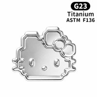 Cute ASTM F136 Titanium 18K Gold Plated Cartoon Pattern Labert Lip Stud Internal Thread Body Piercing Jewelry Wedding Gift Party