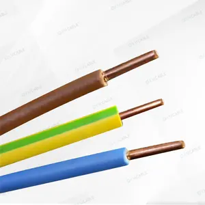 Cable de conexión de alta temperatura para electrodomésticos, Cable de cobre desnudo estándar europeo de 0,5 ~ 1 mm2 H05V2-U PVC sólido H05V2-U electrodomésticos