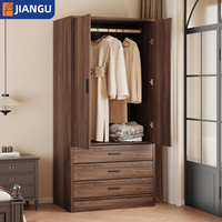 Armoire de chambre à coucher de haute qualité, moderne, détachable, facile à assembler, en bois massif, autoportante, gain de place, meubles de maison