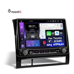 Radio para Auto Android Podofo de 9'' para Toyota Tacoma 2005-2015, 4+64G, Carplay/Android Auto Inalámbrico, Conexión WIFI y 4G, Estéreo de 8 Núcleos - Product Image 1