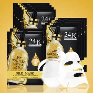 Maschera facciale in oro schiarente personalizzata all'ingrosso OEM fornitura di fabbrica maschera facciale in oro 24 carati