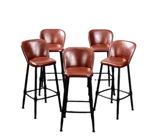 Wholesale Customized Hand Made Durable Pu Leather <strong>Saddle</strong> Seat bar <strong>Stools</strong> for Sale - Product Image 1