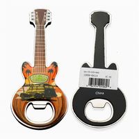 Ouvre-bouteille magnétique, souvenirs personnalisés, en forme de guitare, badge rond en métal, badge de bar, pour réfrigérateur de bière, 2020 unités