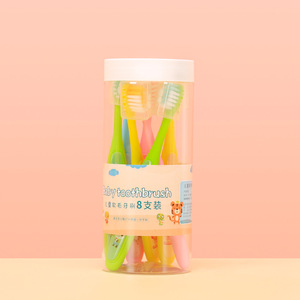 Baby Toothbrush 8-Pack Soft Bristle Colorful Cartoon Design For <b>Children</b> Aged 3-10 - Product Image 4