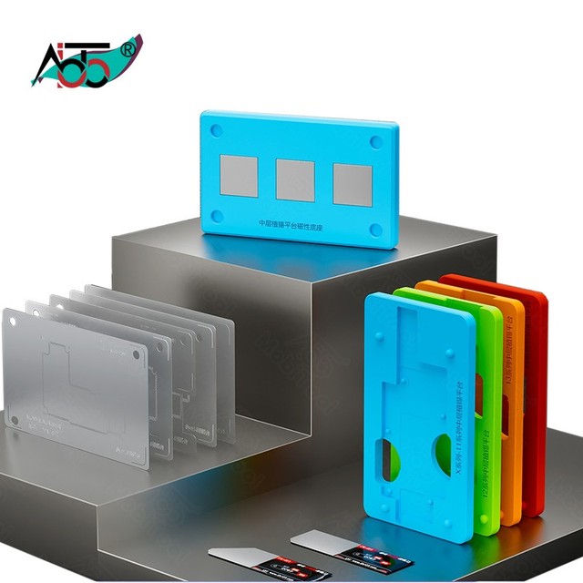 Smartphone Motherboard Mid-Layer Planting Tin Template BGA Reballing Platform Tool Kit for Reballing