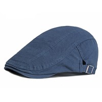 Sombreros de vendedor de periódicos personalizados al por mayor para hombres, gorra plana de algodón, ajustable, transpirable, irlandés, taxista, hiedra, sombrero de caza para conducir