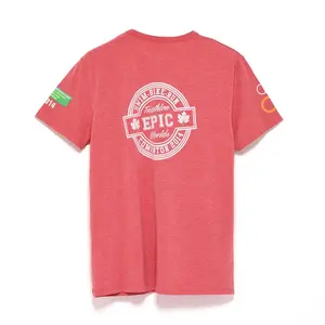Sommer Super Soft Tri Blend T-Shirts OEM 50% Polyester 25% gekämmte ring gesponnene Baumwolle 25% Rayon Siebdruck Gym T-Shirts für Männer