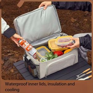 Sac isotherme portable de grande capacité 30L en polyester pour le camping en plein air et les sports - Product Image 3