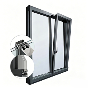 Portes et fenêtres en aluminium extrudé composite, double <span class=keywords><strong>vitrage</strong></span> trempé, certifiées Energy Star, <span class=keywords><strong>prix</strong></span> compétitifs - Product Image 1