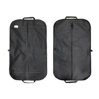 Housse de protection lavable en non-tissé pour costume et manteau avec fenêtre transparente, sac de rangement pour vêtements, sac de garde-robe suspendu avec logo personnalisé