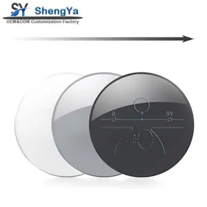 ShengYa 1.56 Index Progressive Photochromic Aspheric Prescription Brand Resin Lenses Anti UV Oil Water Reflect Glasses Lens
