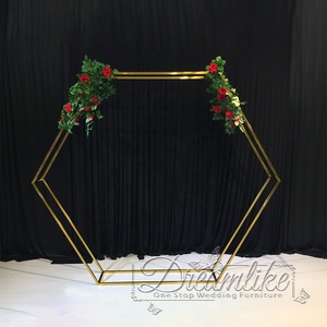 Supporto Moderno per Fiori da Matrimonio in Acciaio Inossidabile e Vetro, Decorativo per Centrotavola di Hotel - Product Image 2