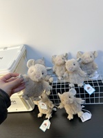 Peluche de souris Nippet Premium 13 cm, style Jellycat authentique, miniature de collection, pour les boutiques de cadeaux et les revendeurs