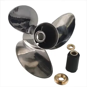 90HP Mercury Outboard Engine Propeller 3 Blades Propeller Silver Propeller Stainless Steel Nylon Marine Parts Boat Accessories