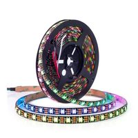 Bande LED RVB adressable WS2812B 5V, 30/60 LED/m, haute luminosité, flexible, découpable, PVC IP20, éclairage intérieur / Wi-Fi DIY
