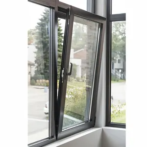 Beyaz Modern çağdaş toz boya termal mola alüminyum eğim ve dönüş menteşe kanatlı pencere oturma odası için tasarımlar