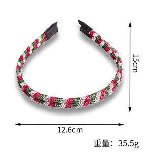 Diadema Navideña con Pedrería Hua Liyu para Mujer, Accesorio para el Cabello Artístico Retro para Fiestas - Product Image 4