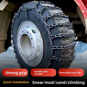 Nuove catene da neve in plastica antiscivolo spesse e densificate speciali pneumatici per camion in acciaio al Manganese per neve e fango - Product Image 2