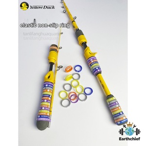<span class=keywords><strong>Canne</strong></span> <span class=keywords><strong>à</strong></span> <span class=keywords><strong>pêche</strong></span> Little Yellow Duck avec poignée personnalisée, anneaux élastiques et protection en silicone - Product Image 1