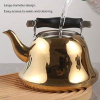 Bouilloire à café moderne et élégante, style rétro, en acier inoxydable, avec bec col de cygne, revêtement émaillé coloré et filtre