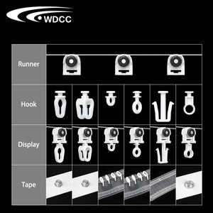 Wholesale Modern Ceiling-Mounted Accessories with Runners Curtain Accessories Track Ripple Fold Runner - Product Image 5
